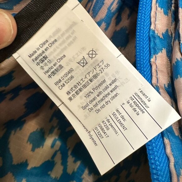 KAVU Sling Rope Bag Blue Zip Pockets Daypack Travel Backpack Aztec H20 Resistent - Picture 7 of 11